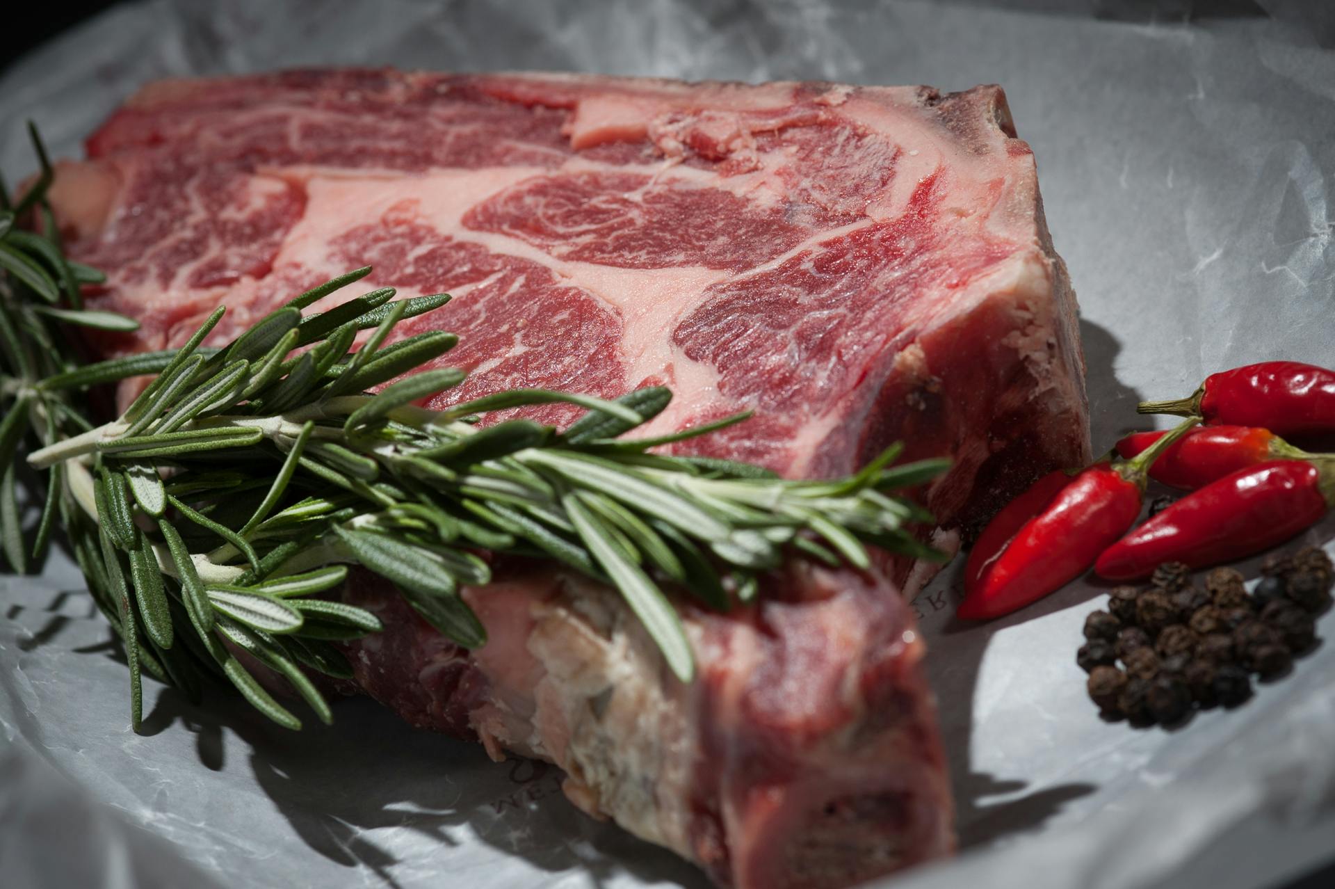Beef in cooler